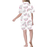 dragon fruit pattern Kids' Boys' Girls' V-Neck Short Pajama Set
