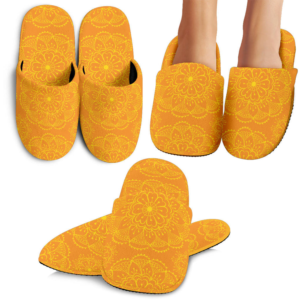Orange Traditional Indian Element Pattern Slippers