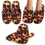 Fire Flame Dark Pattern Slippers