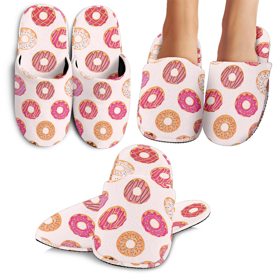 Colorful Donut Pattern Slippers