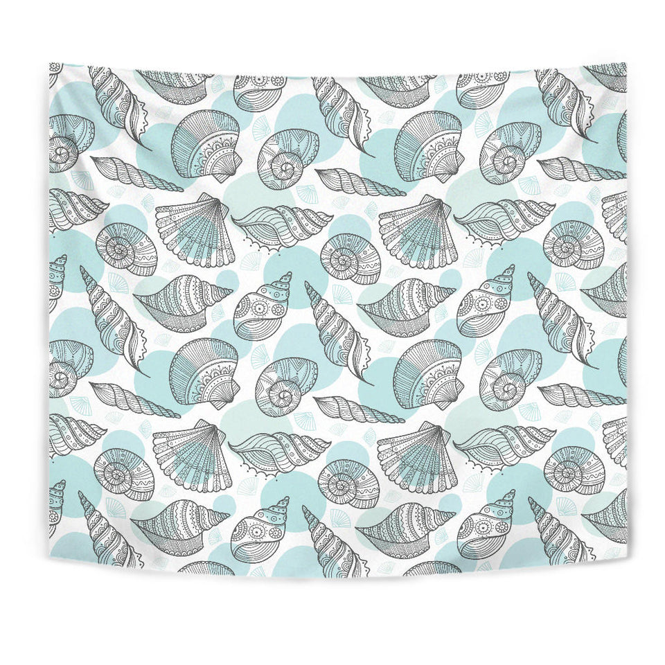 Shell Polynesian Tribal  Wall Tapestry