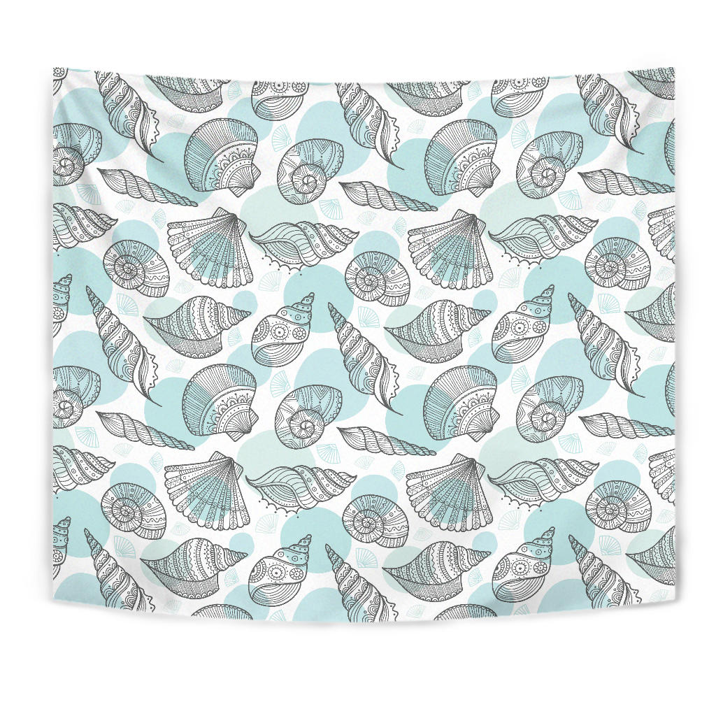 Shell Polynesian Tribal  Wall Tapestry
