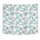 Shell Polynesian Tribal  Wall Tapestry