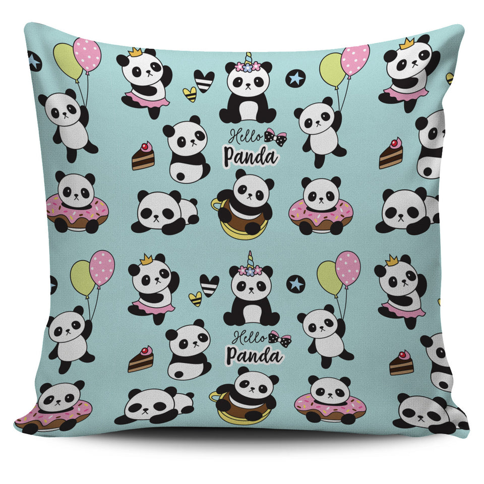 Cute Baby Panda Pattern Pillow Cover