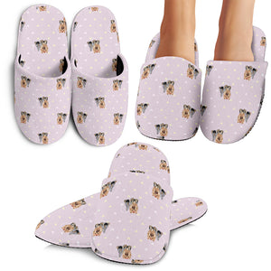 Yorkshire Terrier Pattern Print Design 02 Slippers