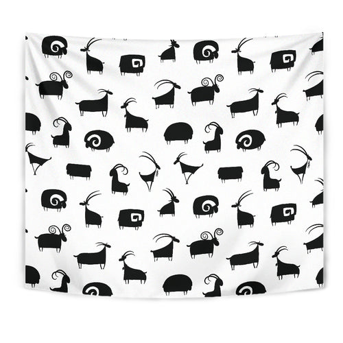 Goat Ram Pattern Wall Tapestry