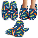 Surfboard Pattern Print Design 01 Slippers