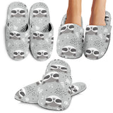 Cute Raccoons Leaves Dot Slippers
