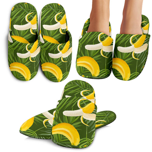 Banana Palm Leaves Pattern Slippers