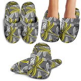 Hand Drawn Dragonfly Pattern Slippers