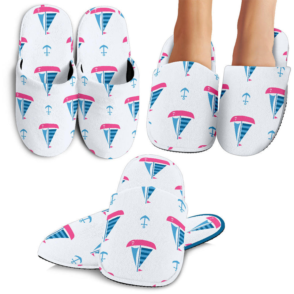 Sailboat Anchor Pattern Slippers