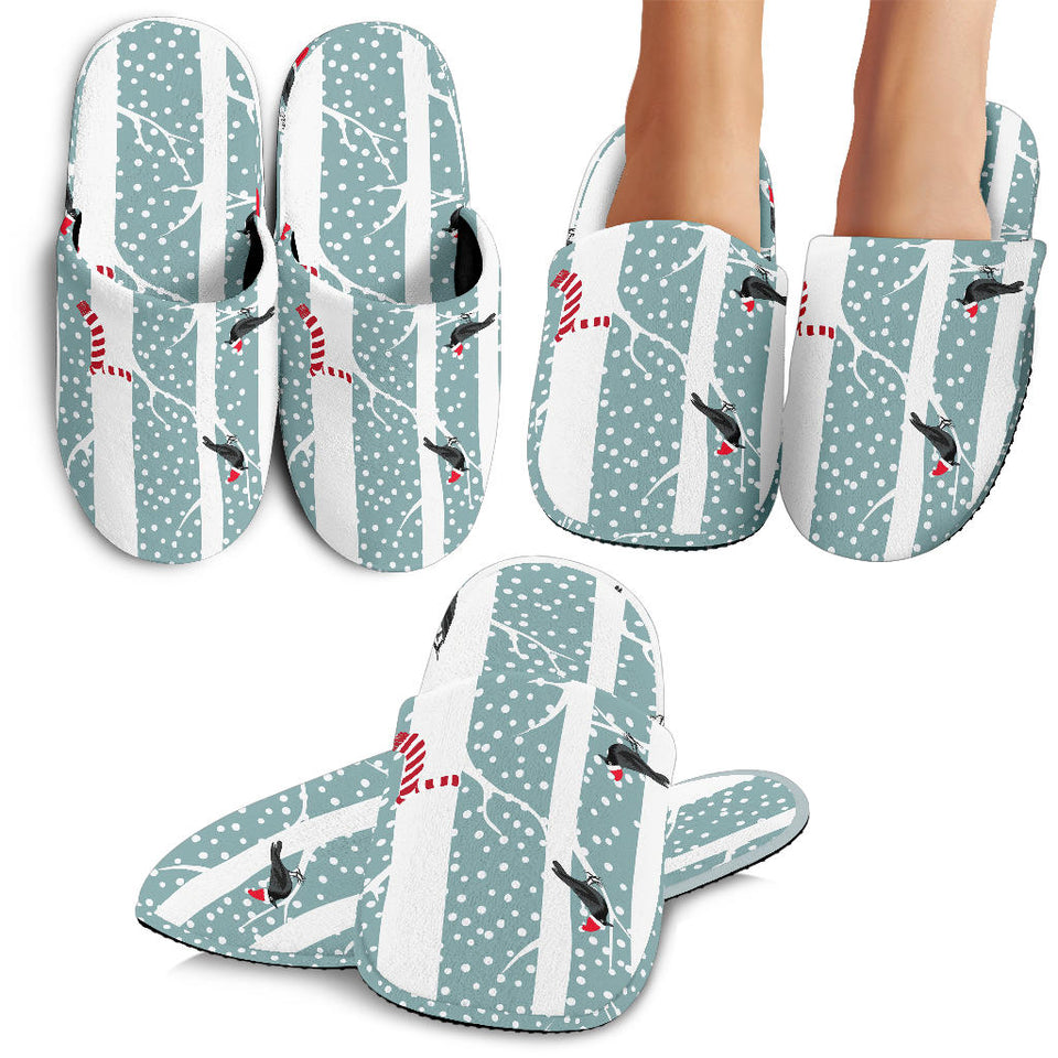 Crows Christmas Hat Scarf Slippers