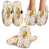 Corn Pattern Print Design 02 Slippers