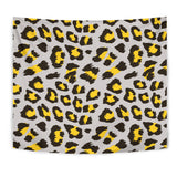 Gray Leopard Print Pattern Wall Tapestry