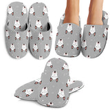 Bull Terrier Pattern Print Design 05 Slippers