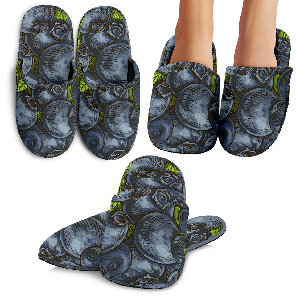 Blueberry Blueberry Pattern Slipperspattern Slippers