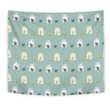 Cute Hamster Cheese Pattern Wall Tapestry