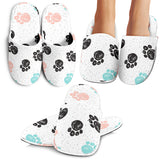 Dog Paws Pattern Print Design 04 Slippers
