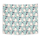 Cute Penguin Pattern Wall Tapestry