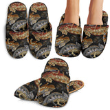 Chameleon Lizard Tropical Leaves Palm Tree Slippers