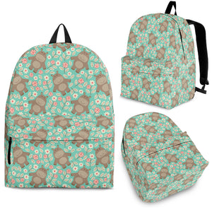 Hippopotamus Pattern Print Design 02 Backpack