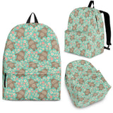 Hippopotamus Pattern Print Design 02 Backpack