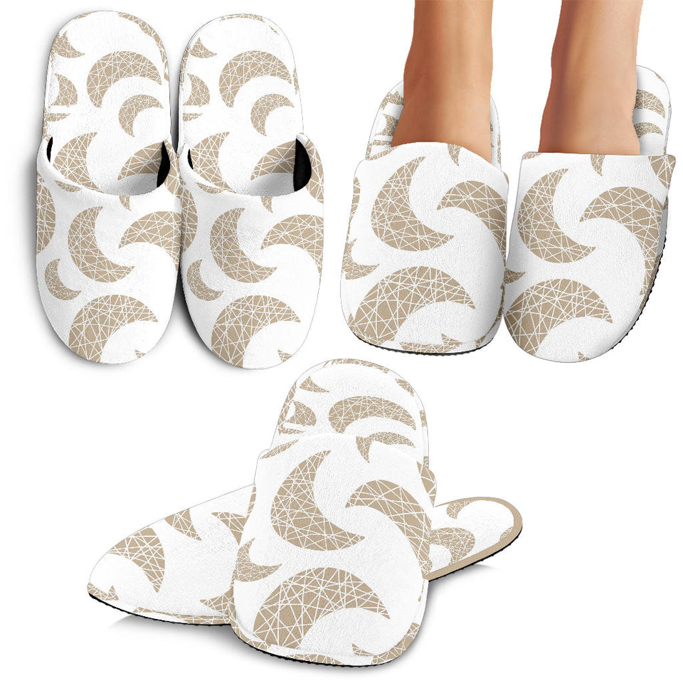 Cool Gold Moon Abstract Pattern Slippers