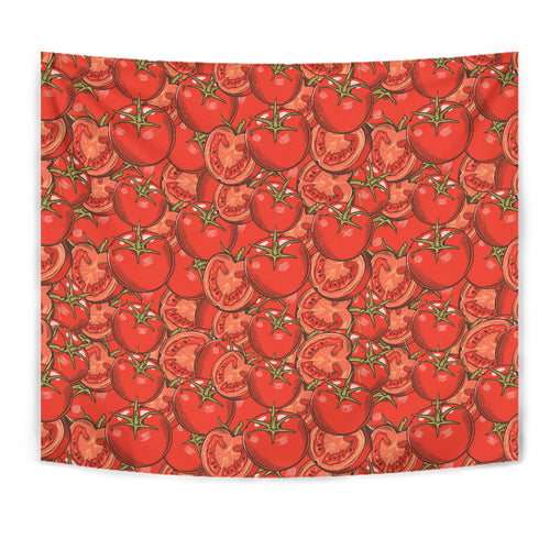 Red Tomato Pattern Wall Tapestry