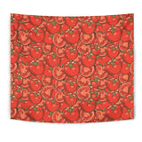 Red Tomato Pattern Wall Tapestry