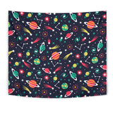 Colorful Space Pattern Planet Star Wall Tapestry