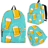 Beer Pattern Green Background Backpack