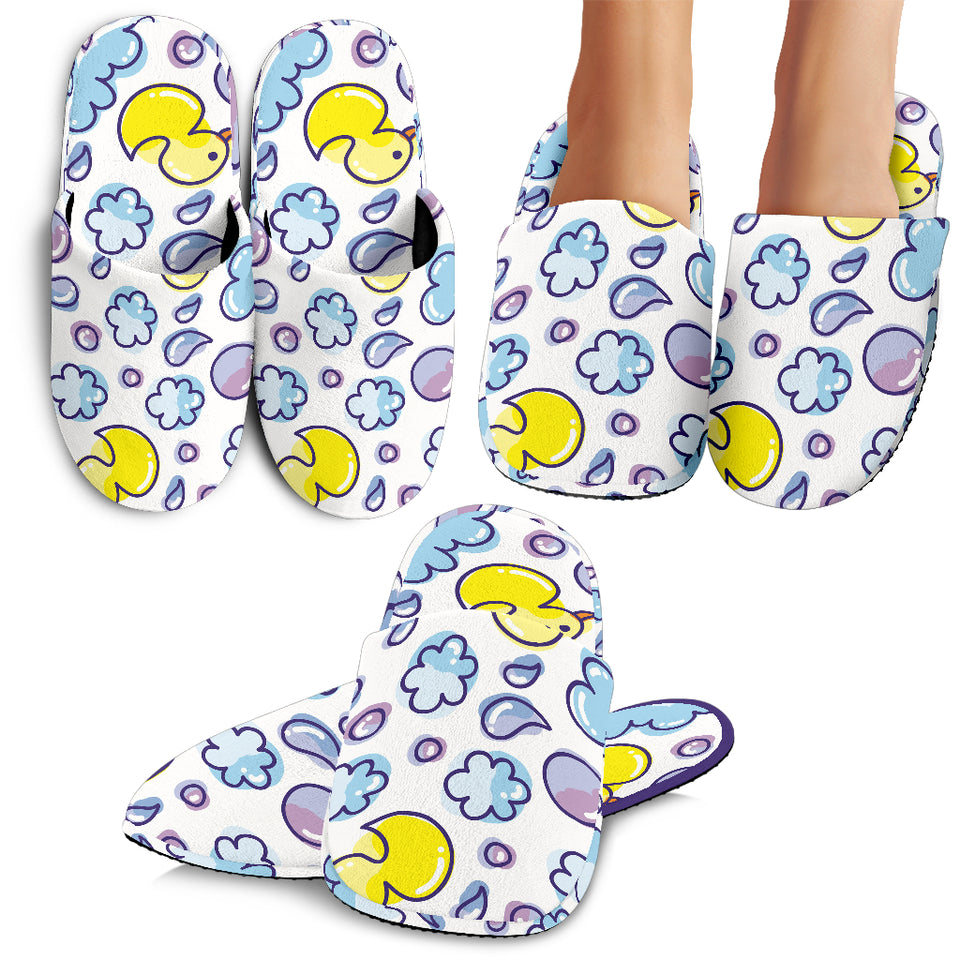 Duck Toy Pattern Print Design 01 Slippers