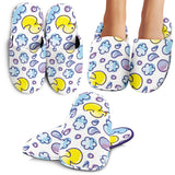 Duck Toy Pattern Print Design 01 Slippers