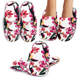 Toucan Flower Design Pattern Slippers