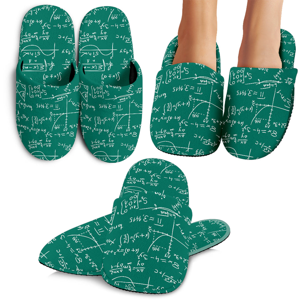 Math Pattern Print Design 01 Slippers