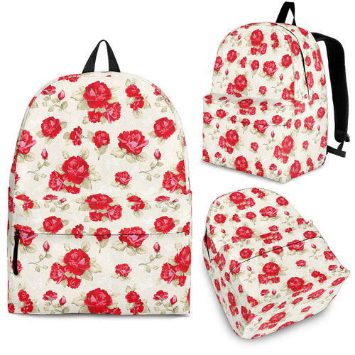 Rose Pattern Print Design 01 Backpack