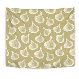 Garlic Design Pattern Wall Tapestry