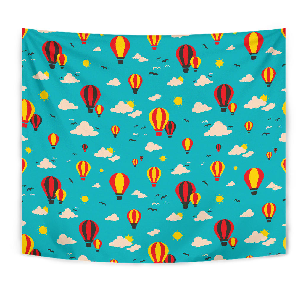 Hot Air Balloon Sky Pattern Wall Tapestry