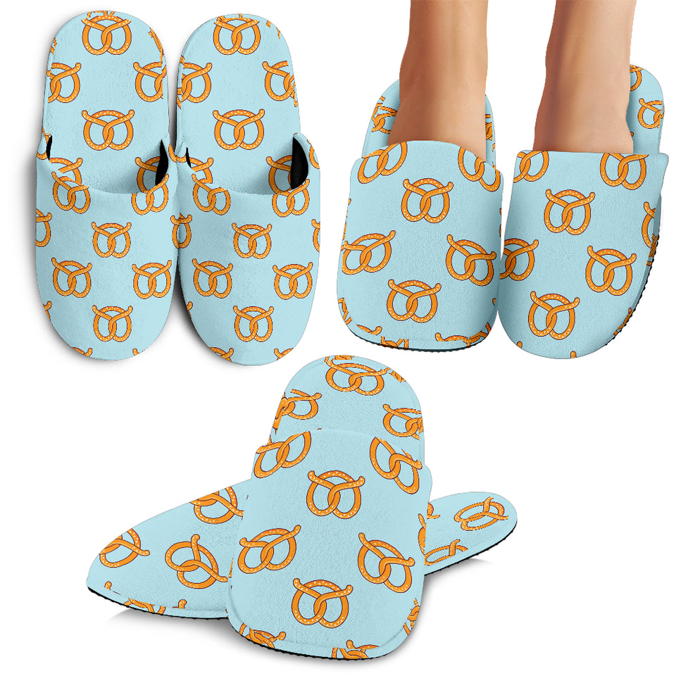Pretzels Pattern Print Design 03 Slippers