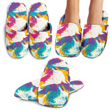 Colorful Crow Illustration Pattern Slippers