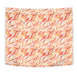 Fire Flame Watercolor Pattern Wall Tapestry