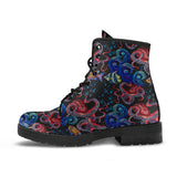 Octopus Sea Wave Tropical Fishe Pattern Leather Boots