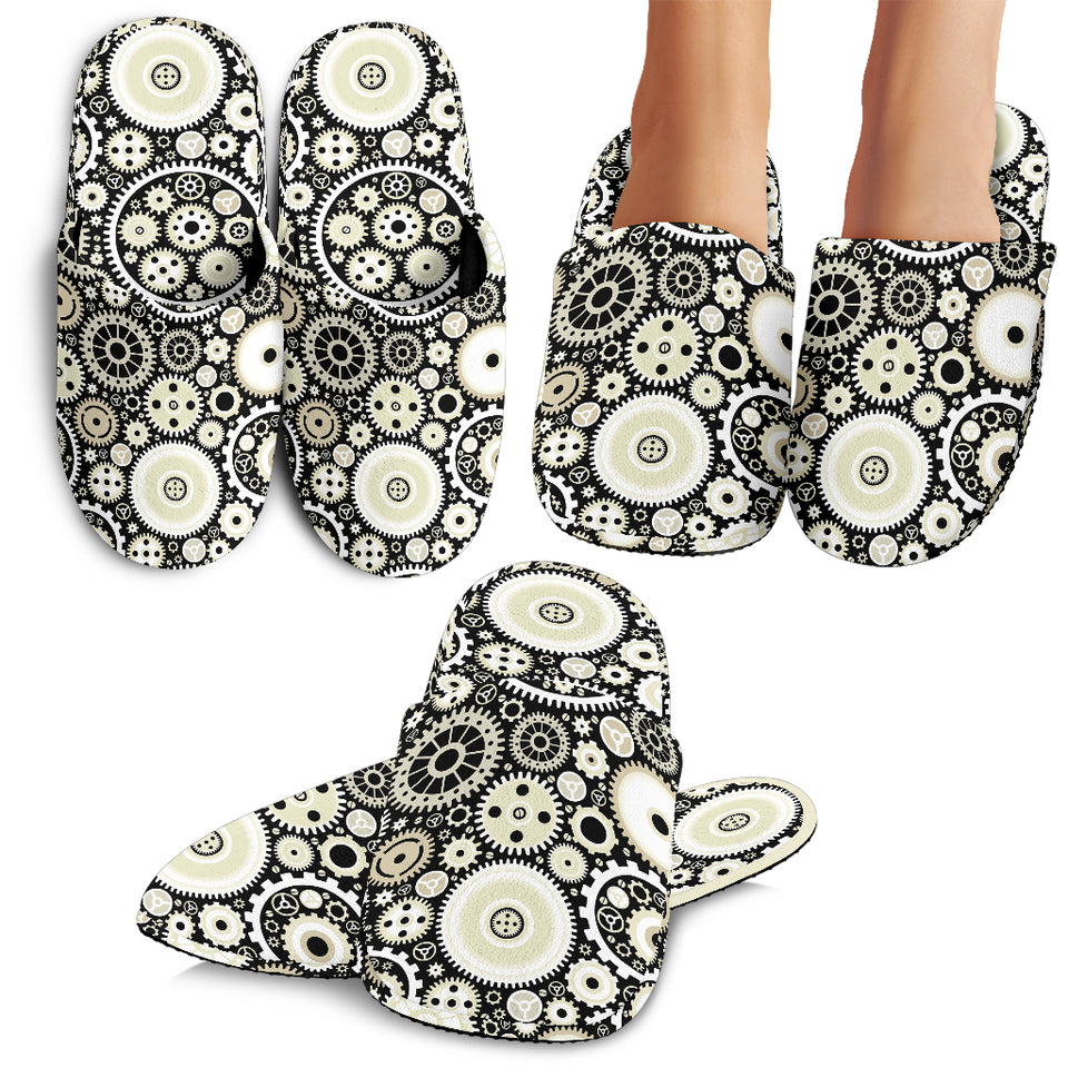 Gear Pattern Print Design 02 Slippers