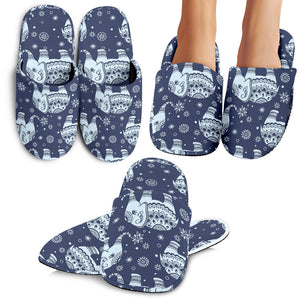 Elephant Tribal Design Pattern Slippers