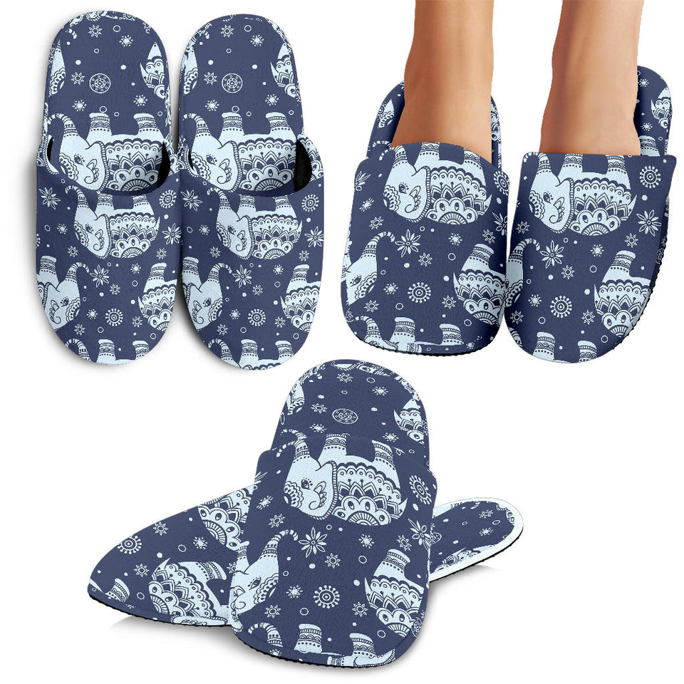 Elephant Tribal Design Pattern Slippers