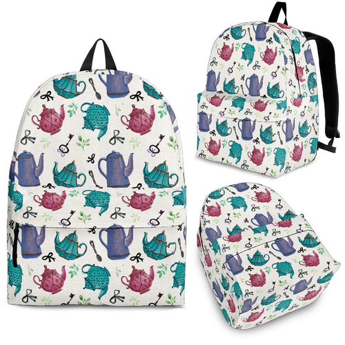 Tea pots Pattern Print Design 05 Backpack