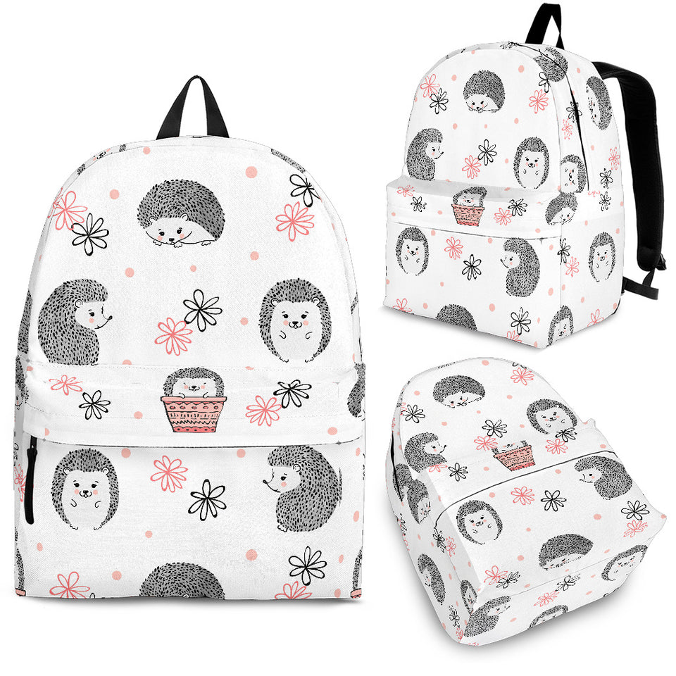 Hedgehog Pattern Print Design 02 Backpack