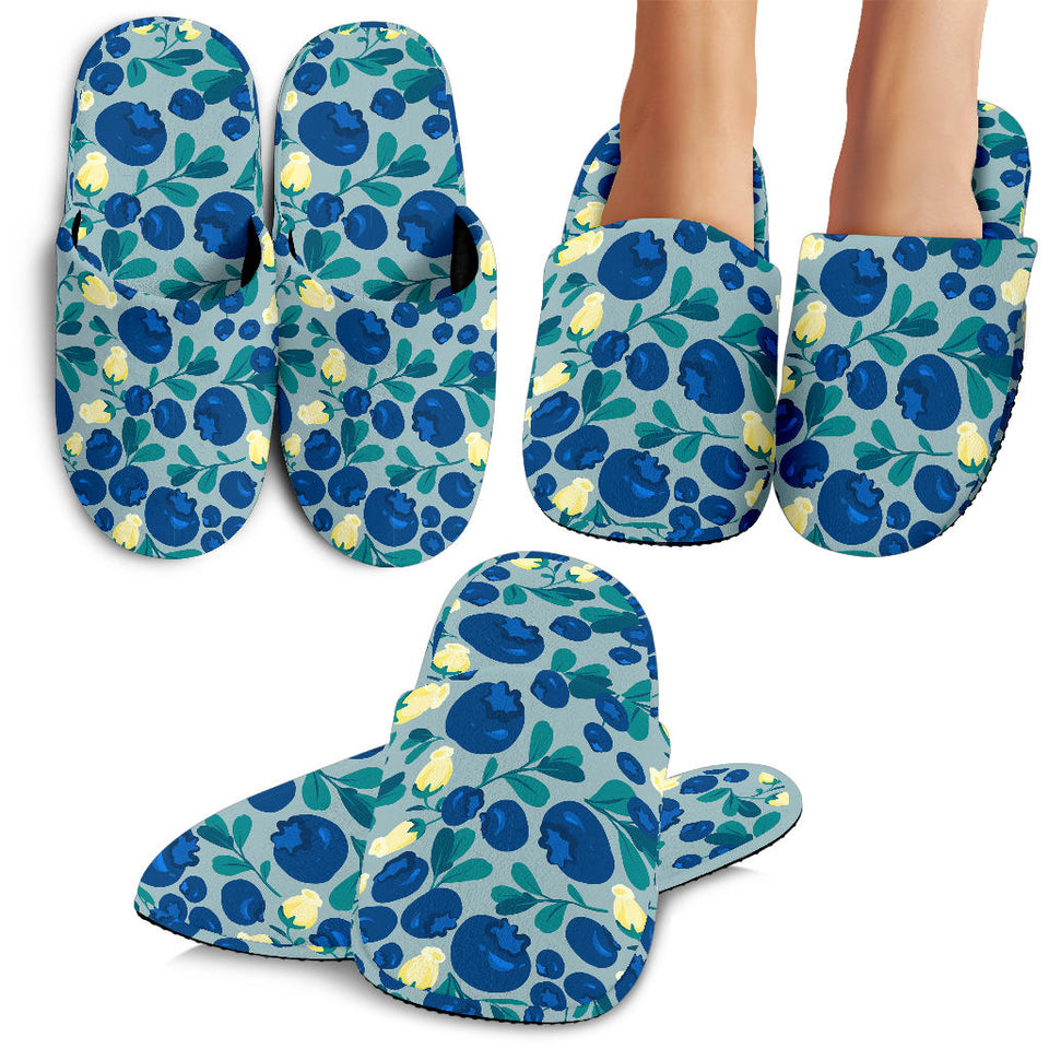 Blueberry Design Pattern Slippers