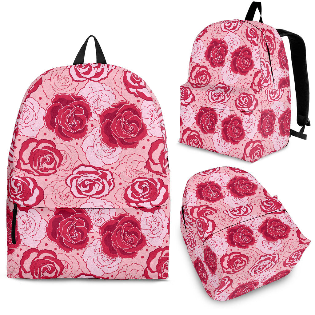 Rose Pattern Print Design 02 Backpack