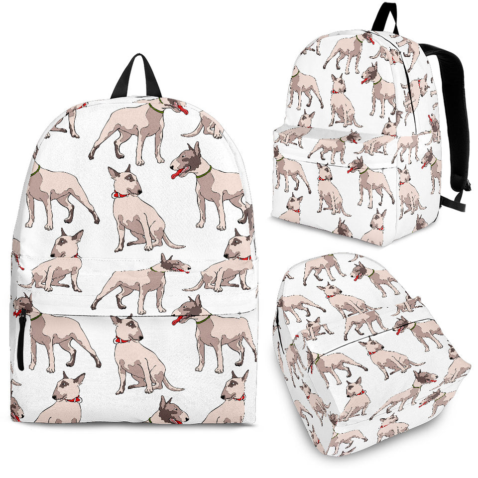 Bull Terrier Pattern Print Design 04 Backpack